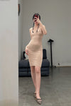 BASERANGE Slim Sling Dress Collection Portugal BAS-DRSL-LUO Nude